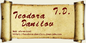 Teodora Danilov vizit kartica